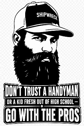 Who doesn’t have trouble dealing with the confusion of what handyman, roofer, pressure washer to use? A handyman is usually some dude walking the streets with a business name looking for beer money. 99% of roofers are just salesmen that bully you into letting them call your insurance- SPOILER ALERT- they all trade off the same roofing crews. 🤭